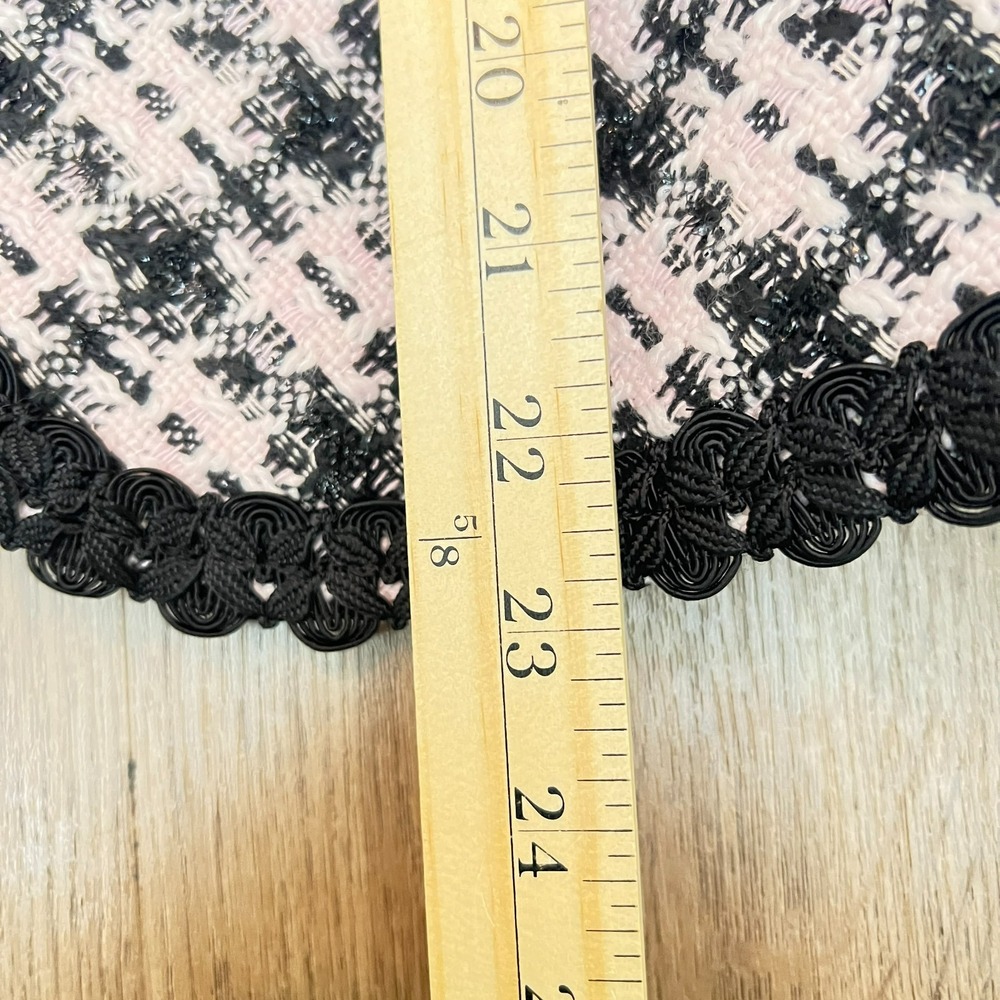 Tahari Arthur S. Levine Tweed Look Skirt Suit Jacket 8 Pencil Skirt 6 Pink Black - Picture 9 of 14